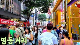 명동거리, 외국인이 너무 많아 당황하는 외국인 Myeongdong Street •[4k] Seoul, Korea