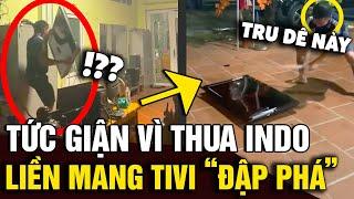 Tức giận vì HLV để thua trước INDONESIA, người hâm mộ mang tivi 'ĐẬP PHÁ' | Tin Nhanh Official