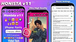 Honista v11 All Settings | Remention Story + Music | iPhone Fonts + Emojis | Honista New Features