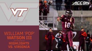 Virginia Tech's William "Pop" Watson III Looks Good In His 1st Start