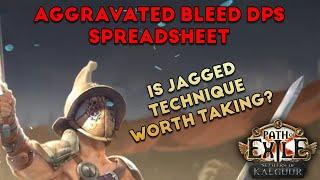 Path of Exile 3.25 Settlers of Kalguur Gladiator Aggravated Bleed DPS Spreadsheet! Important Info!