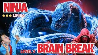 Ninja Video Game Brain Break | Kids Workout, Exercises, PE Games with Fun Movement Activities