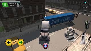 Trailer Truck Parking with Real City Traffic Car Driving Sim #1