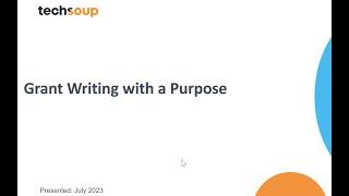 Grant Writing with a Purpose