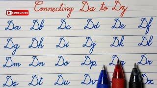 Cursive Writing Practice | Neat Cursive Handwriting | Connecting/Joining Letters Da - Dz