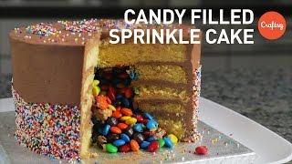 Easy Cake Decorating Ideas (Candy-Filled Sprinkle Cake) | Cake Decorating Tutorial