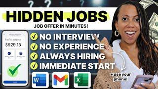 Get a Job Offer in Minutes!  | How to Find Best Hidden Work From Home Jobs 2025