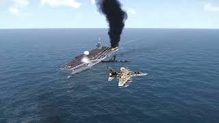 Today, 10 Russian stealth jets blew up a US aircraft carrier full of weapons ammunition for Israel.