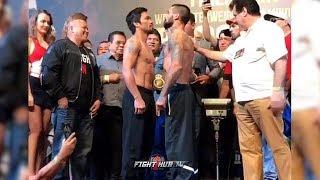 MANNY PACQUIAO & LUCAS MATTHYSSE COME FACE TO FACE DURING WEIGH IN !