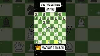 Magnus Carlsen vs Vishwanathan Anand. #chesskey #chess