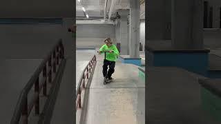 Taktika.lv PRO Scooters team rider Dāvis Stumbergs with some nice line; The Spot skatepark