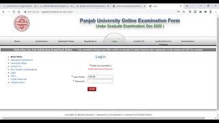 Punjab University Chandigarh EVS Environment Exam In Google Form From Where Download Exam Form