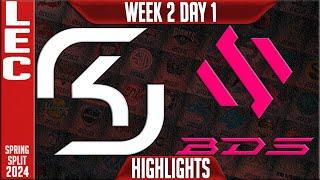 SK vs BDS Highlights | LEC Spring 2024 W2D1 | SK Gaming vs Team BDS