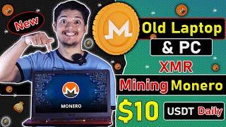 $10 Daily (XMR) - Crypto Mining Using A Laptop/PC App Proof  - Monero Mining CPU Setup 2023 
