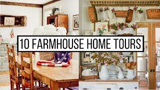 10 Antique Farmhouse Style Home Tours (Music Only)