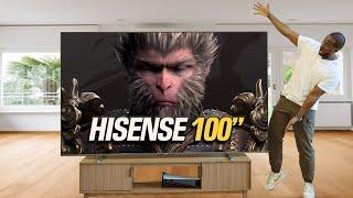 Gaming on a 100” 4K TV! Hisense U76 Experience 