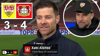 Stuttgart 3 vs 4 Leverkusen Xabi Alonso Sebastian Hoeneß Interview Nach Dem Spiel 16/03/2025