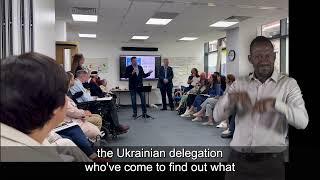 Ukrainian delegation visits Action on Disability in Fulham (with BSL)