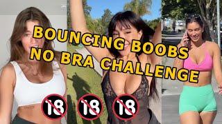 Bouncing Boobs (TIK TOK COMPILATION 18+) No Bra Challenge