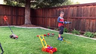 Yard Work, Power Tools, & Fun | A Video For Kids