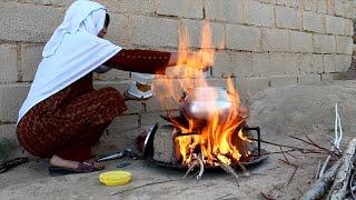 Real life in Jaghoori AFGHANISTAN | Village cooking | Cooking dried meat(Qadid) with rice