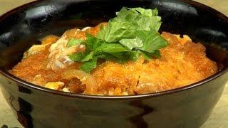 How to Make Katsudon (Pork Tonkatsu Rice Bowl Recipe) | Cooking with Dog