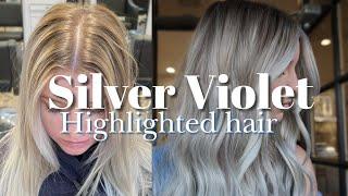 SILVER VIOLET ICY BLONDE HAIR COLOR