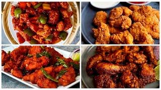 Variety of tasty Chicken Snacks | 4 chicken starter for party | new year party snacks