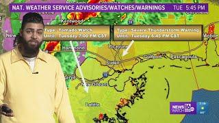 7PM Update: Strong storms clobber New Orleans on Mardi Gras