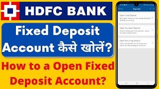 How to Open Fixed Deposit in HDFC Bank Online | HDFC Bank FD Account Opening With Mobile Banking App