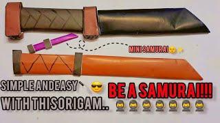 DIY - How to make the SAMURAI SWORD with a scabbard from A4 paper