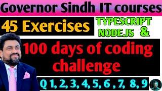 45 Exercises IT courses governor sindh #itcourses questions 1-9 #ai #trending #viral #aiplanet #fyp