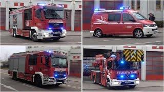 [ Alarm während Übung im Hof]  Löschzugalarm Stufe 2 | Berufsfeuerwehr Pforzheim