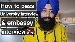 How to pass University and Embassy interview  Immigration Q&A