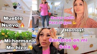 CAMBIOS EN MI SALA 🩷 NUEVO MUEBLE  + ME HIZO LLORAR | Hernest ​⁠@KarenVlogsFamily