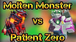 Molten Monster vs Patient Zero Roblox Tower Defense Simulator