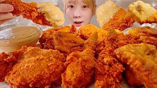 ASMR KFC Spicy Miso Garlic Fried Chicken【Mukbang/ Eating Sounds】【English subtitles】