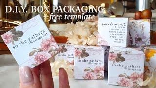 how to make diy box packaging for small businesses • free template + easy layout tutorial