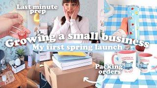 MY FIRST SPRING LAUNCH!  Prepping & packing orders  Growing a small business