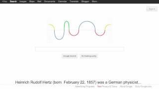 Heinrich Rudolf Hertz - Google Doodle for Heinrich Rudolf Hertz - HD