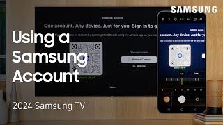 How to add a Samsung account to your TV | Samsung US