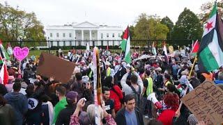 Massive Pro-Palestine Protest Held Outside White House