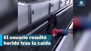 Hombre con discapacidad visual cae a las vías de la Línea 3 del Metro