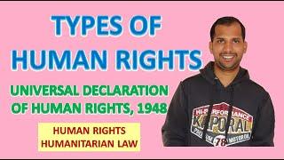 Types of Human Rights | Universal Declaration of Human Rights | Humanitarian Law