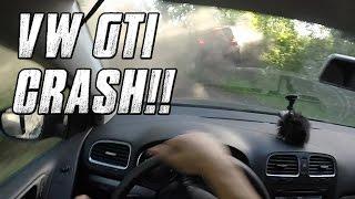  Car Crash - VW Golf GTI on Mountain Road / Touge Canyon Run (60fps, HD)