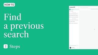 How to find a previous search in your scienceOS? | AI Research Tool for Literature Research