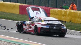 12H Spa 2022 - BIG CRASHES, SPINS, PROBLEM + ACTION