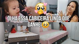 GANHEI UMA CABICEIRA NOVA|| INSTALEI A CABICEIRA E FICOU LINDA