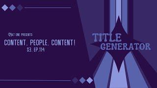 Nat One Podcast Ep.114 - Content, People, Content!