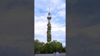 Covering the TV Tower with Flowers  #AlexFremdwelt #Shorts